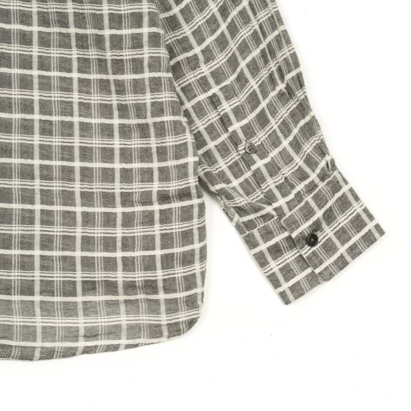 Our Legacy Borrowed Bd Shirt - Dark Grey Sheer Check | Garmentory