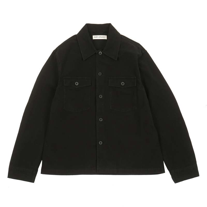 ジャケット・アウター 46 OUR LEGACY EVENING COACH JACKET Our Legacy - Evening Coach Jacket Blue/Black Moleskin
