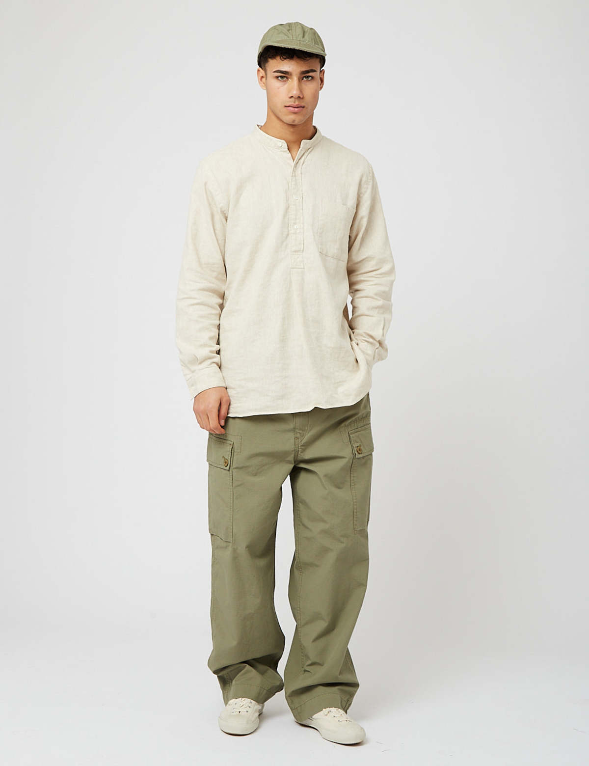 Nigel Cabourn Dutch Relaxed Pant - green | Garmentory 