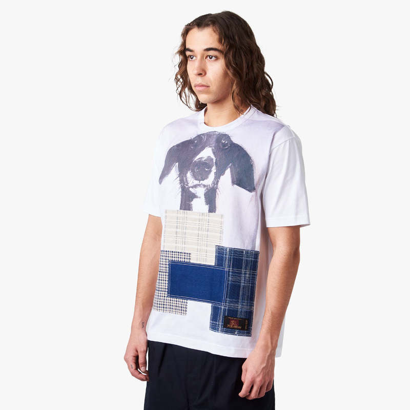 Tシャツ・カットソー JUNYA WATANABE PATCHWORK TOP Junya Watanabe Dog T-Shirt - White | Garmentory