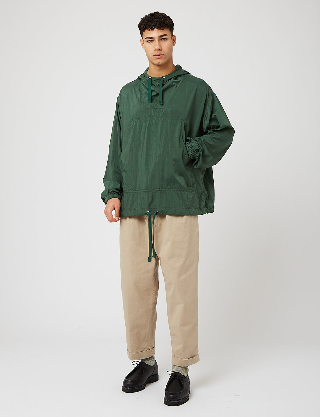 Beams Plus MIL Smock Pullover Jacket (Nylon Ripstop) - Green