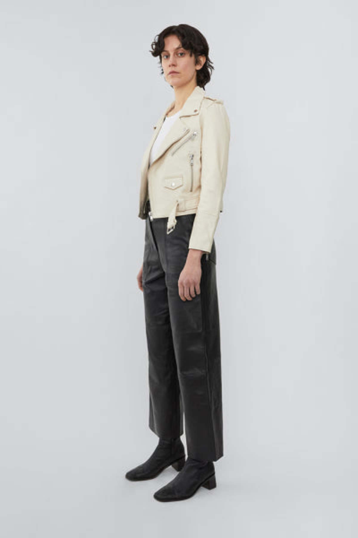 DEADWOOD JOAN LEATHER JACKET - Off White - Image 2 of 4