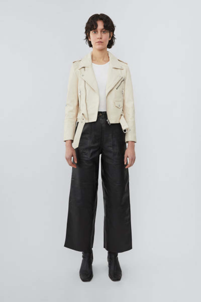 DEADWOOD JOAN LEATHER JACKET - Off White