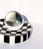 MATTER MATTERS Checkered Marble Ashtray with Crystal Ball - Thumbnail 3