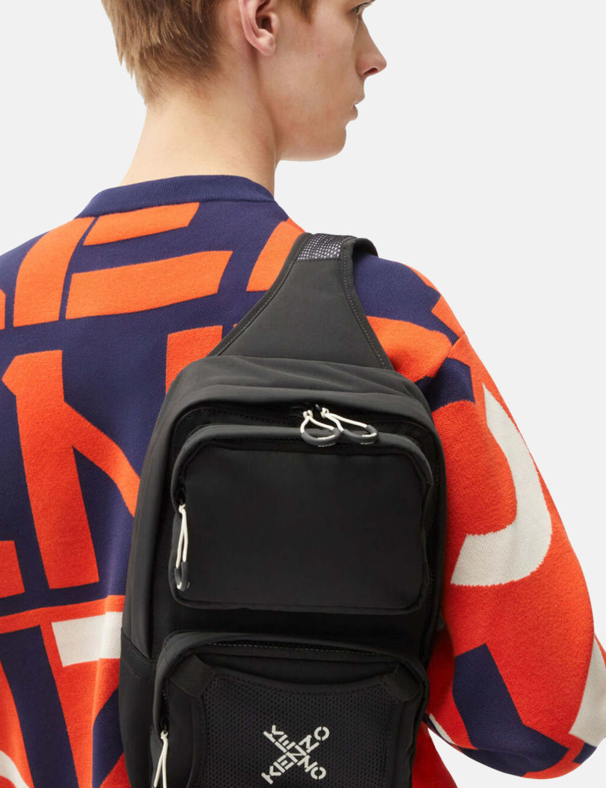 Kenzo One Shoulder Backpack - Black | Garmentory