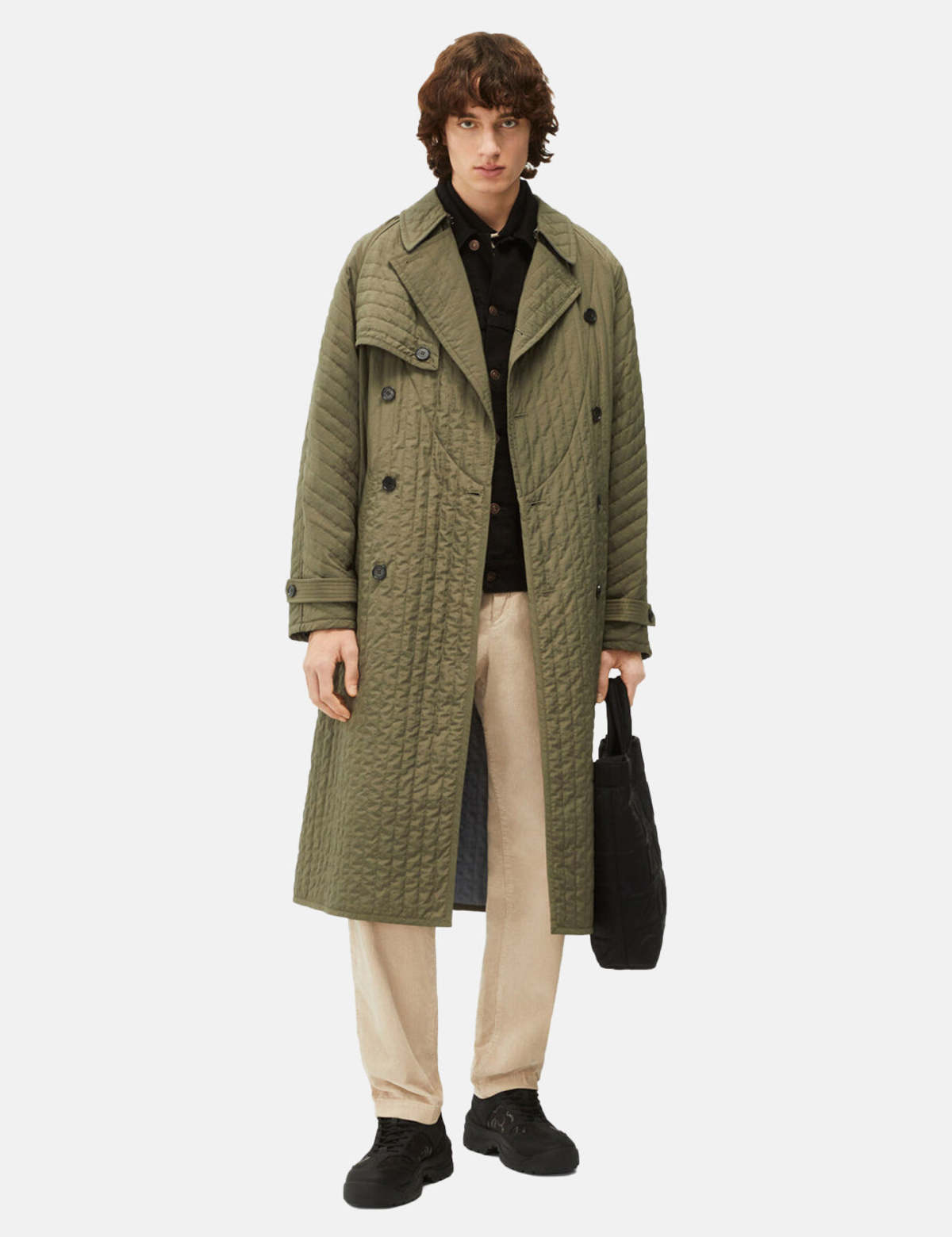 Kenzo Quilted Trench Coat - Bronze | Garmentory