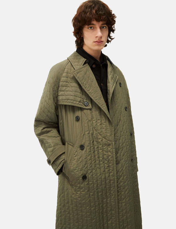 Kenzo Quilted Trench Coat - Bronze | Garmentory