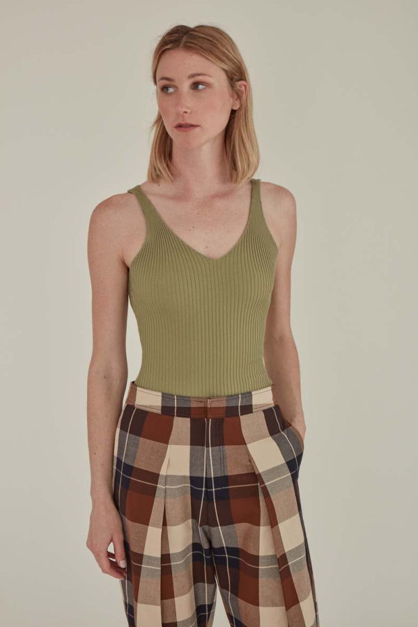 MATTER MATTERS For All Hours Ribbed Knit Tank Top - Mint