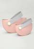 MATTER MATTERS Half Moon Clutch - Blush/Light Grey - Thumbnail 2