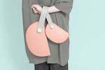 MATTER MATTERS Half Moon Clutch - Blush/Light Grey - Thumbnail 1
