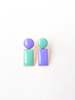MATTER MATTERS Iris Drop Earrings - Mint/Lilac - Thumbnail 2