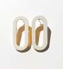 MATTER MATTERS Oval Earrings - White Acrylic - Thumbnail 6