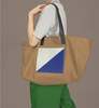 MATTER MATTERS The Square Reversible Tote Bag - Tan/Blue - Thumbnail 1
