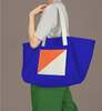 MATTER MATTERS The Square Reversible Tote Bag - Tan/Blue - Thumbnail 2