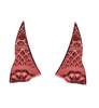 MATTER MATTERS Transparent resin broken triangle earrings - Red - Thumbnail 3