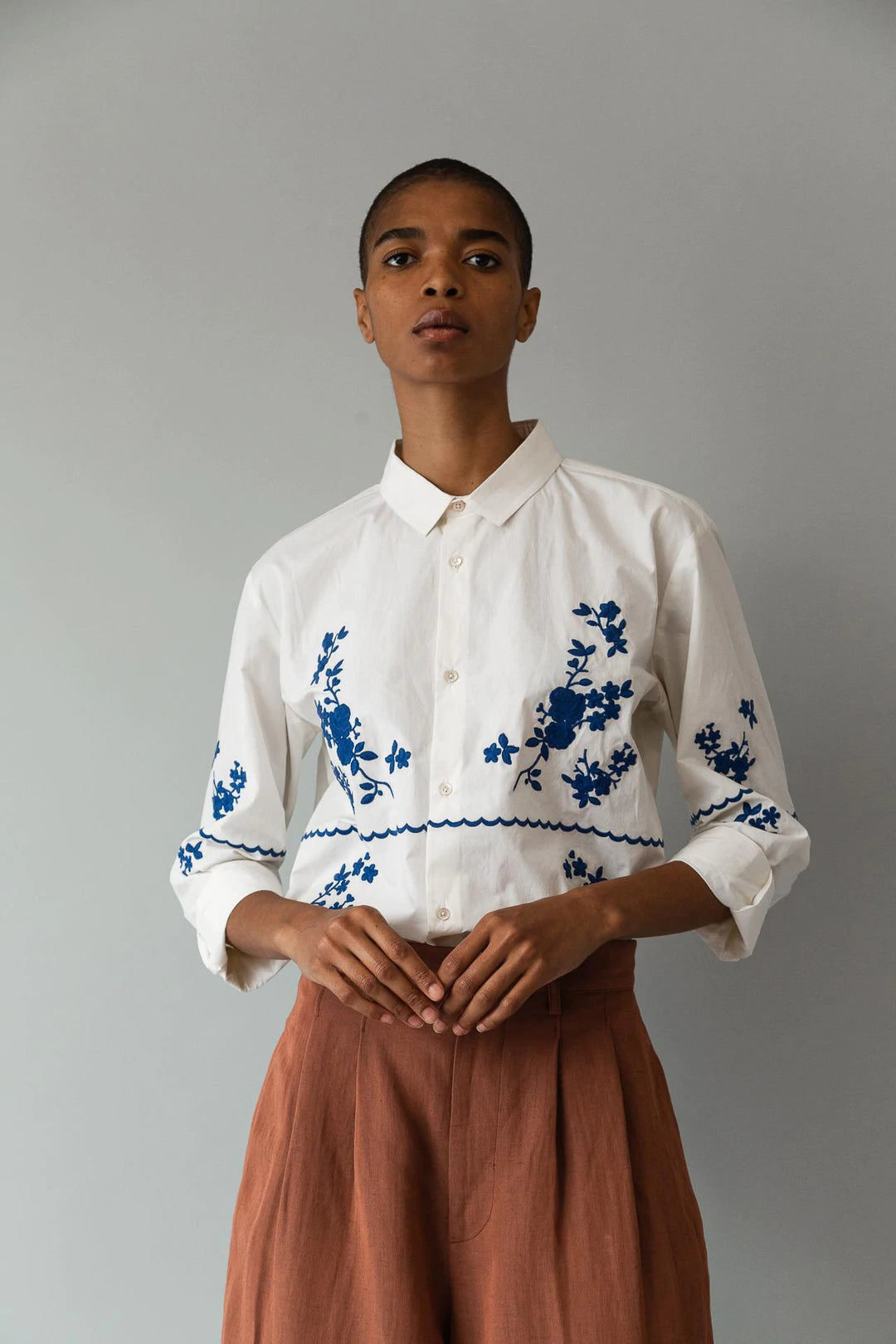 Caron Callahan Alice Shirt - Blue Teacup | Garmentory