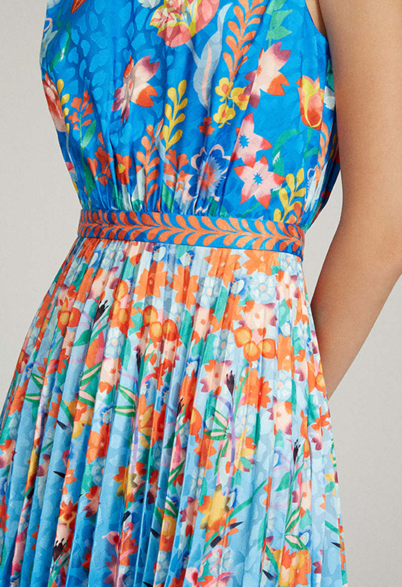 Saloni Fleur-E Dress - Sapphire Falls