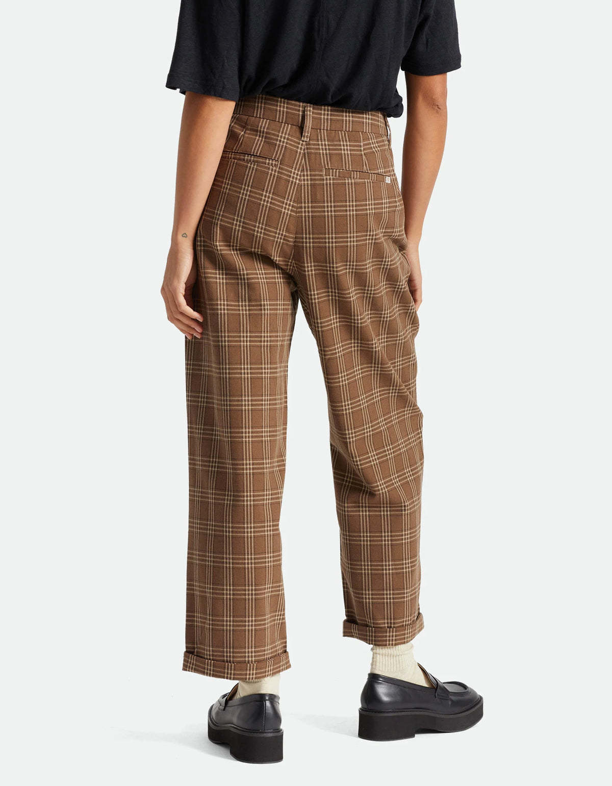 Brixton Victory Trouser Pant - Washed Brown/Black - Image 4 of 4