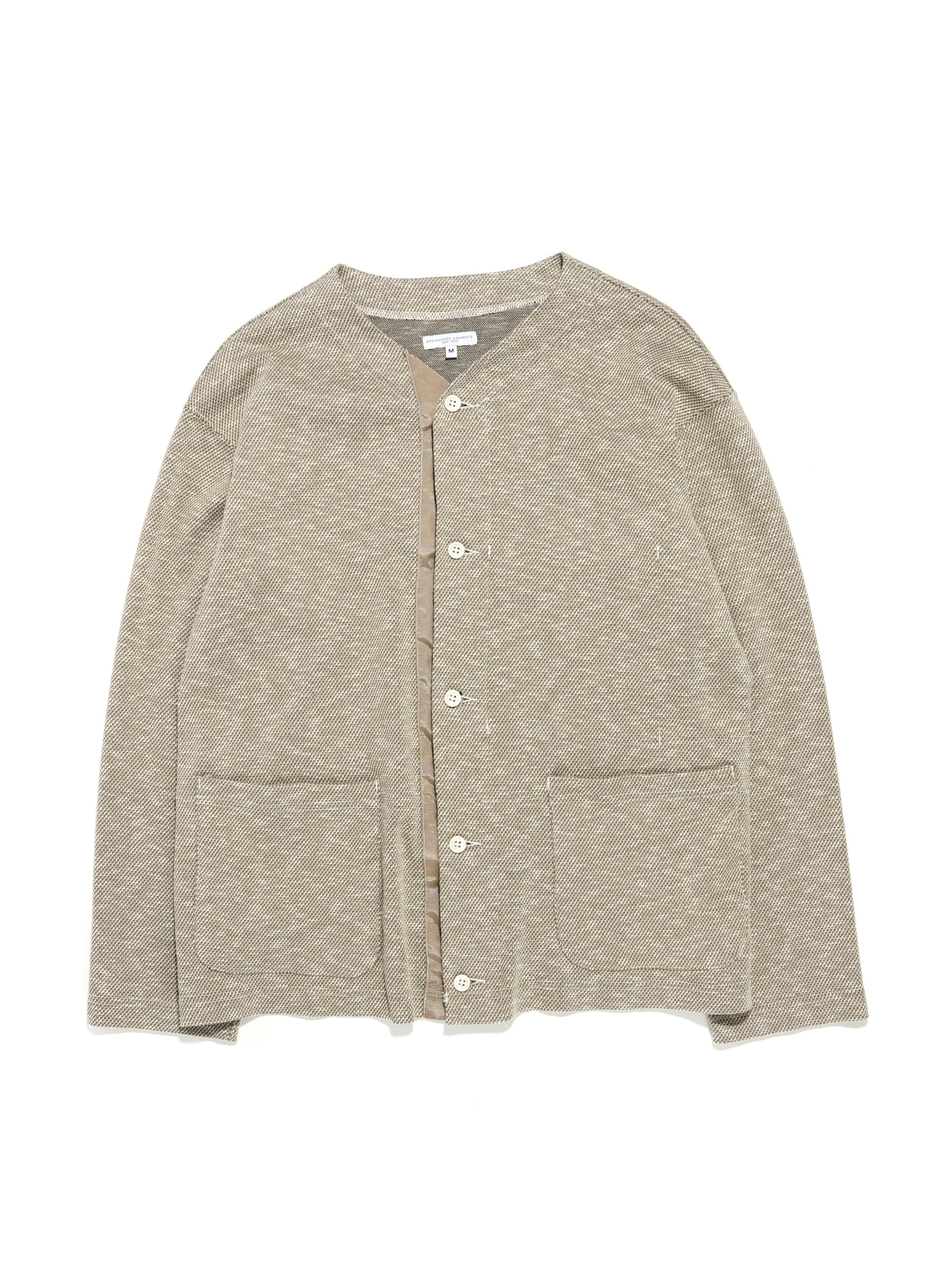 Engineered Garments Knit Cardigan - Khaki/Natural PC Heather Knit 