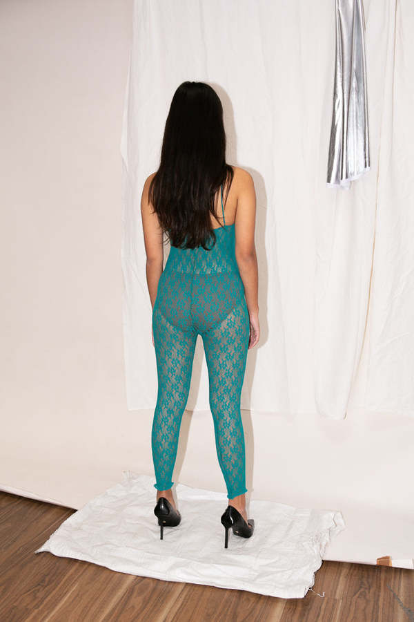 Mary Quant Lace Bodysuit - Green | Garmentory