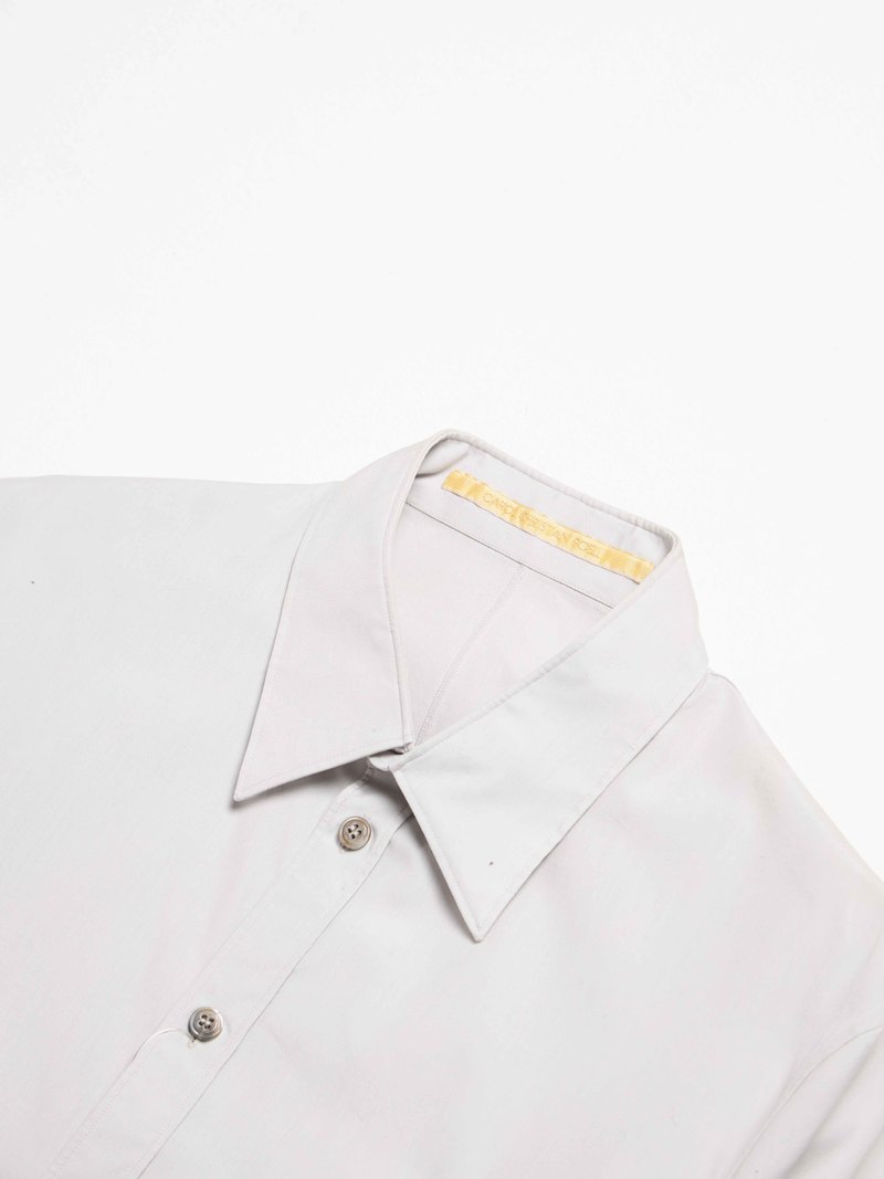 Carol Christian Poell Button Cotton Shirt - Light Gray | Garmentory
