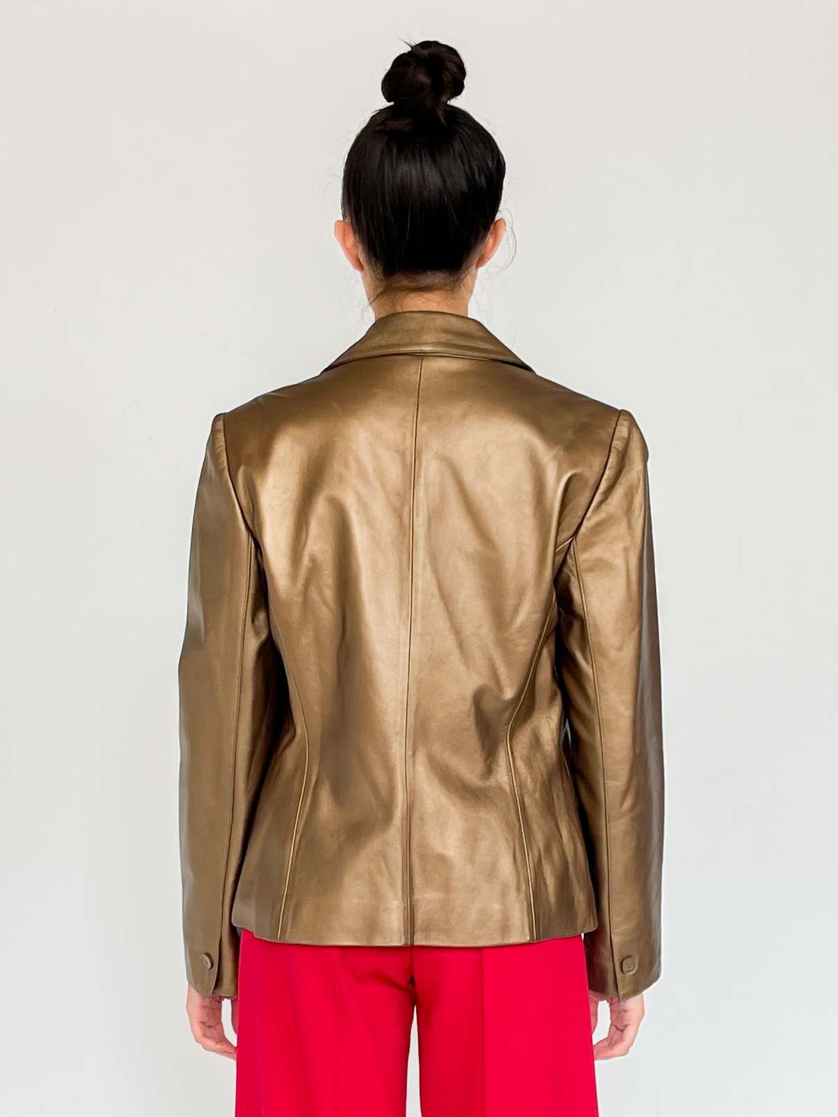 Vintage honey Leather Jacket Bronze Garmentory