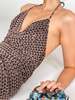 Vintage Melissa Fendi Soft Knit Draped Halter Dress - Brown - Thumbnail 2