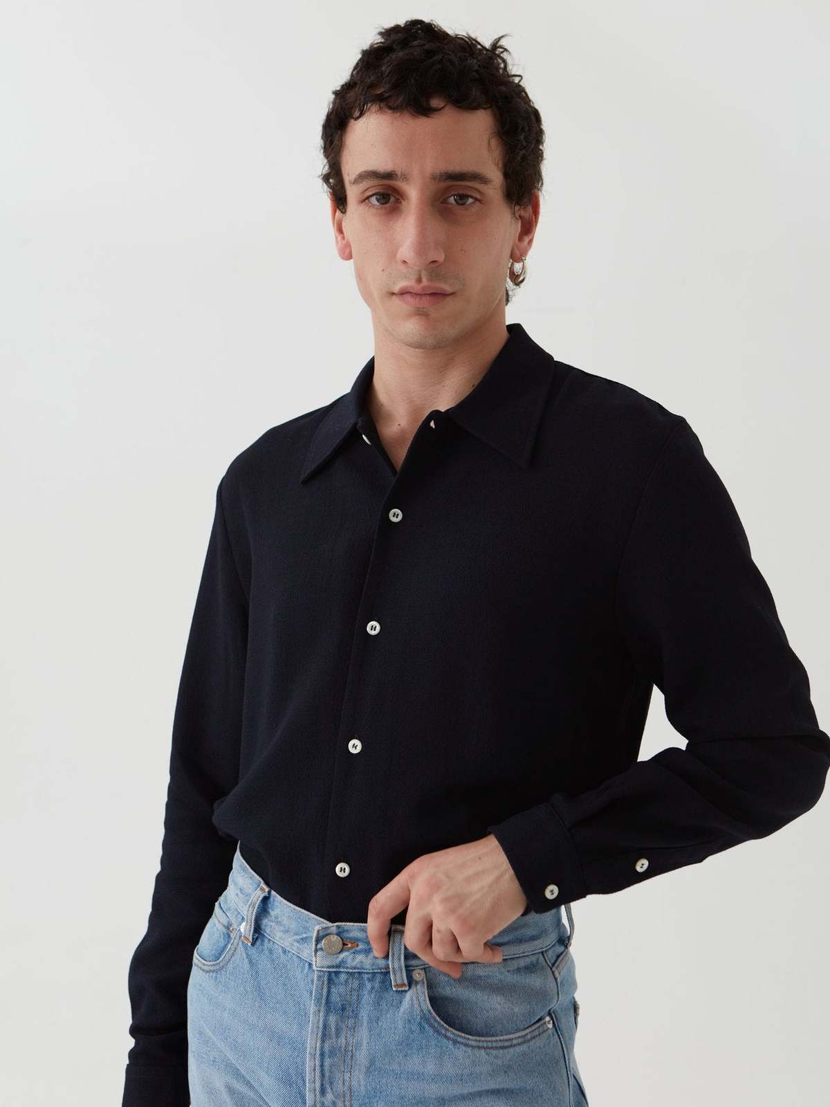 Séfr Rampoua Shirt - Navy | Garmentory