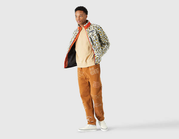 PLEASURES Strain Fuzzy Jacket - White Leopard | Garmentory