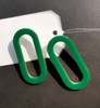 MATTER MATTERS Oval Earrings - Green Acrylic - Thumbnail 6