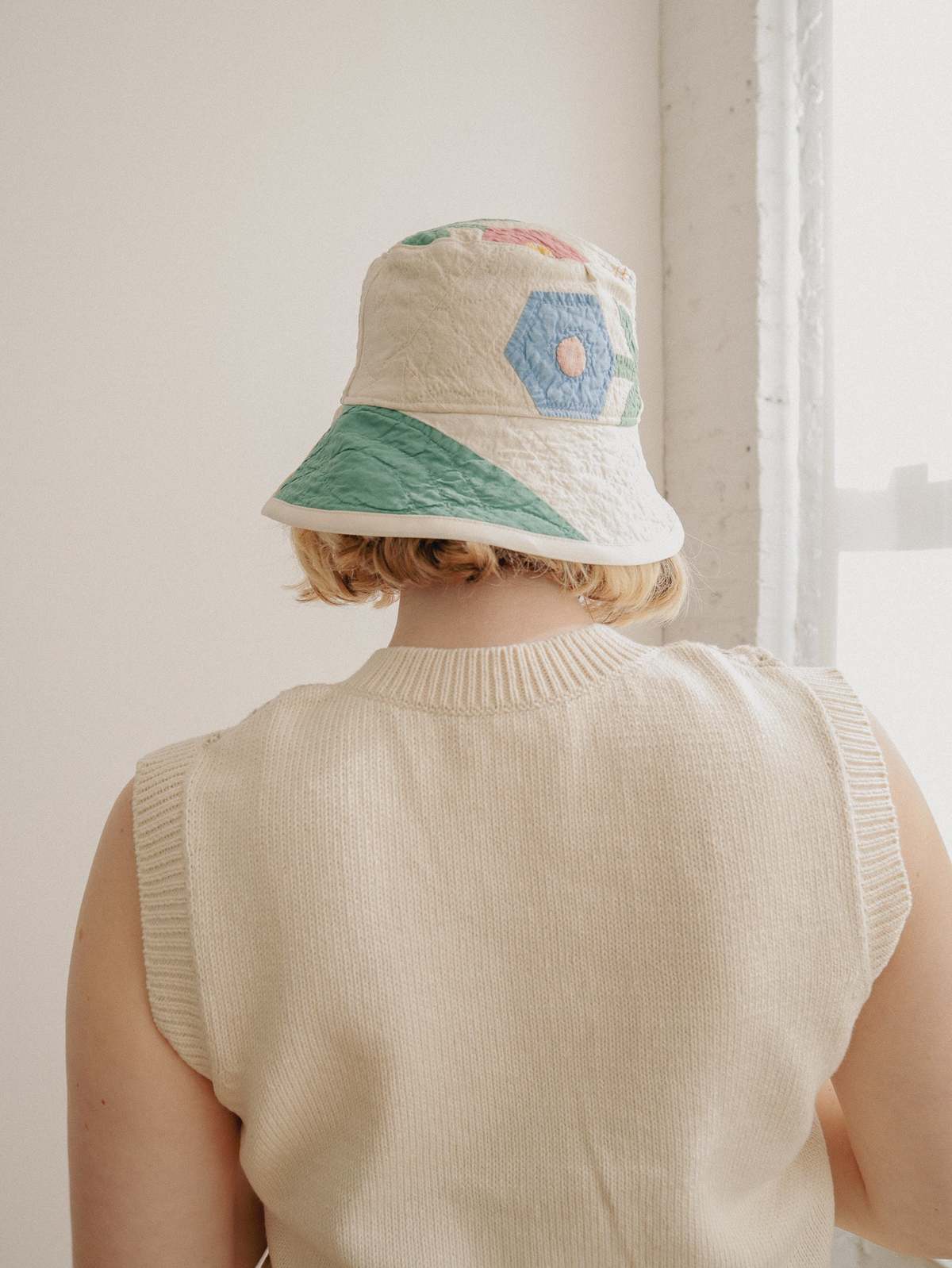 Marvin Ruby Basket of Roses Quilted Bucket Hat - Multi - Image 9 of 10
