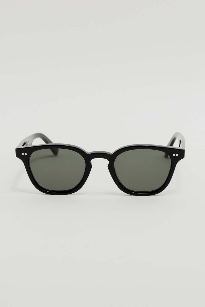 Monokel River sunglasses - Black/Green Solid Lens