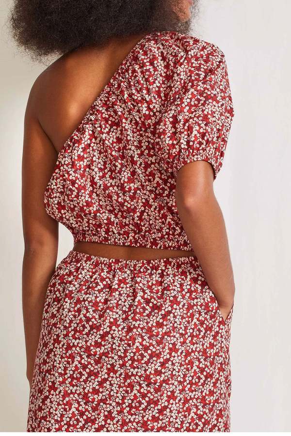 strapless open back dress MAURA GOWN - DRAPED ONE SHOULDER DRESS main image 0