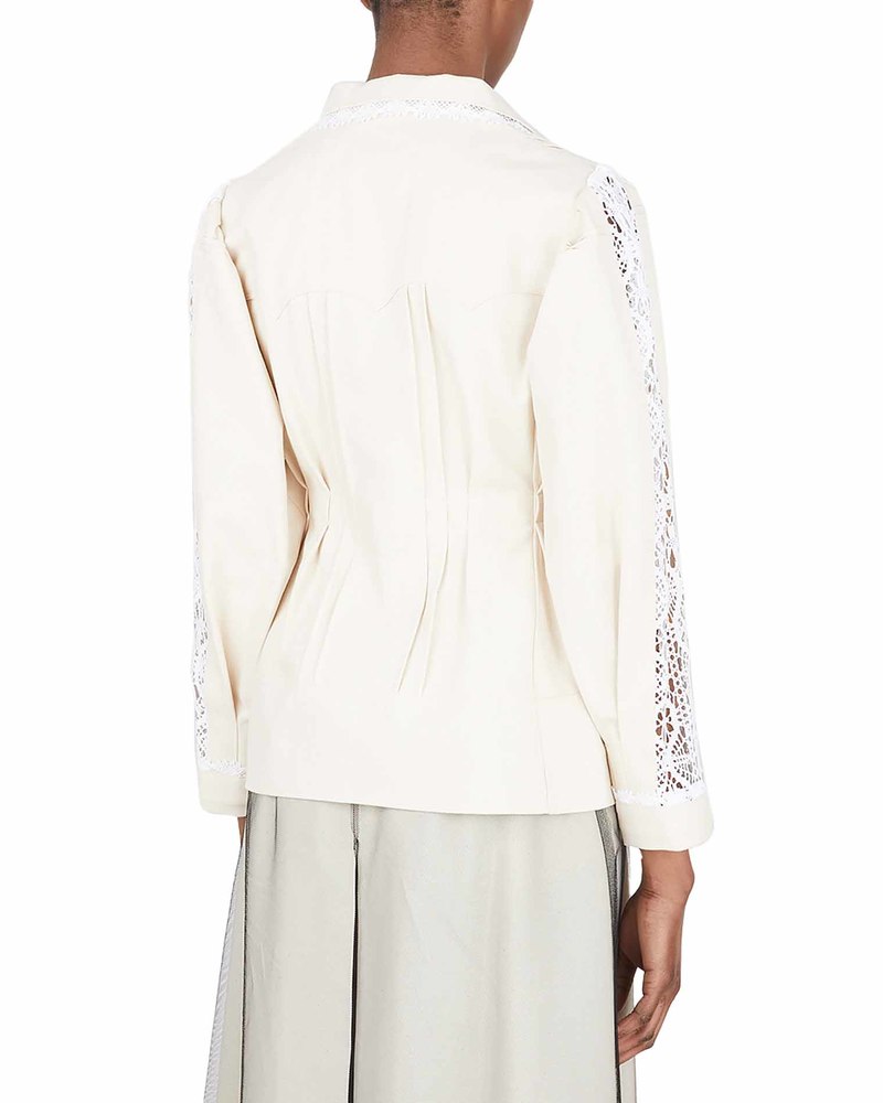 Maison Margiela Jacket with Lace Trims | Garmentory