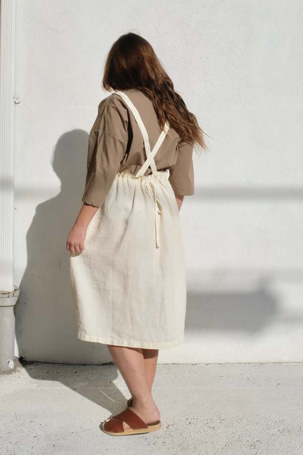 white christmas dresses Vanilla Pinafore Dress | Organic Cotton main image 1