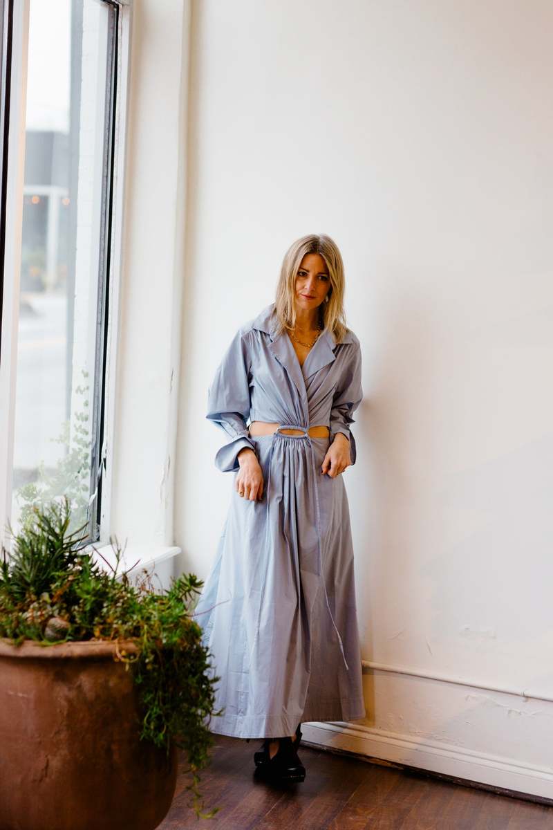 jonathan simkhai shirt dress Jonathan Simkhai Cleo Cotton-blend Poplin Mini Shirt Dress Bright Green 2 (UK6 / XS) Simkhai