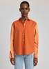 Derek Lam Wesley Balloon Sleeve Button Down Top - Coral Multi - Thumbnail 2