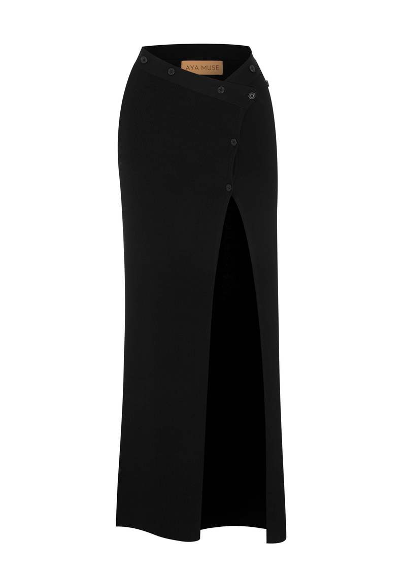ワンピース AYA MUSE Women Mid Skirts AMSS25106 60410 BLACK WHITE Black Zora Skirt - Aya Muse