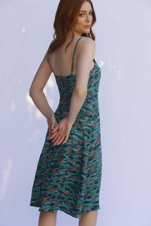 HVN Nora Bias Dress - Landscape | Garmentory