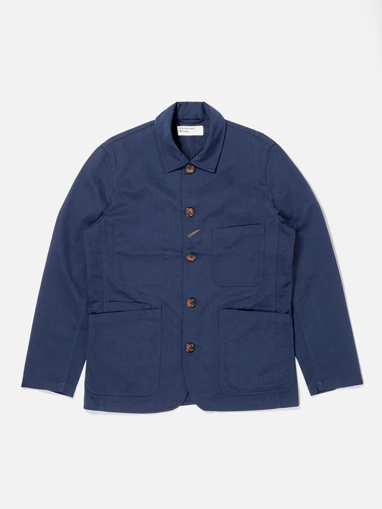 Universal Works Bakers Jacket Navy Twill Garmentory