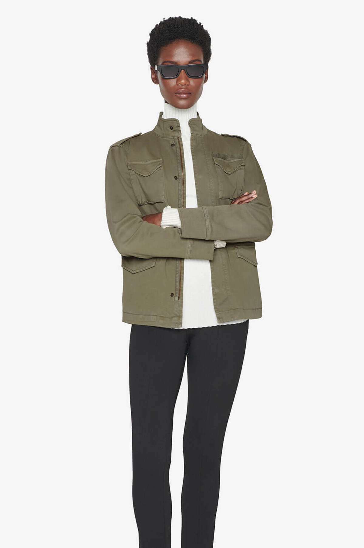 green emerald velvet dress Army Green Four Pocket Jacket