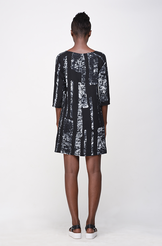 Osei Duro Linter Dress in B&W Parallel Osei Duro Linter Dress in B&W Parallel