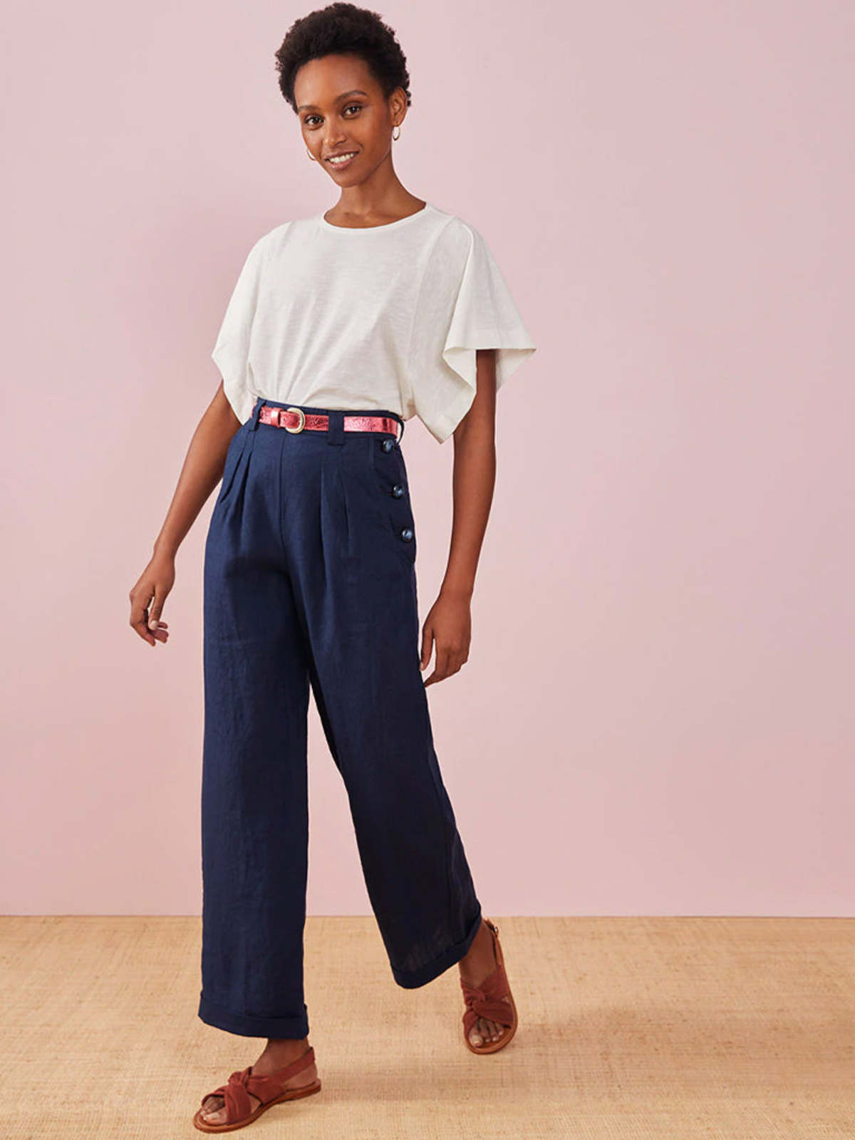 Des Petits Haus Takumi Trouser - Marine - Image 1 of 6