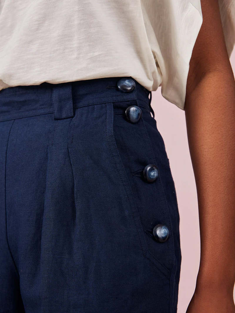 Des Petits Haus Takumi Trouser - Marine