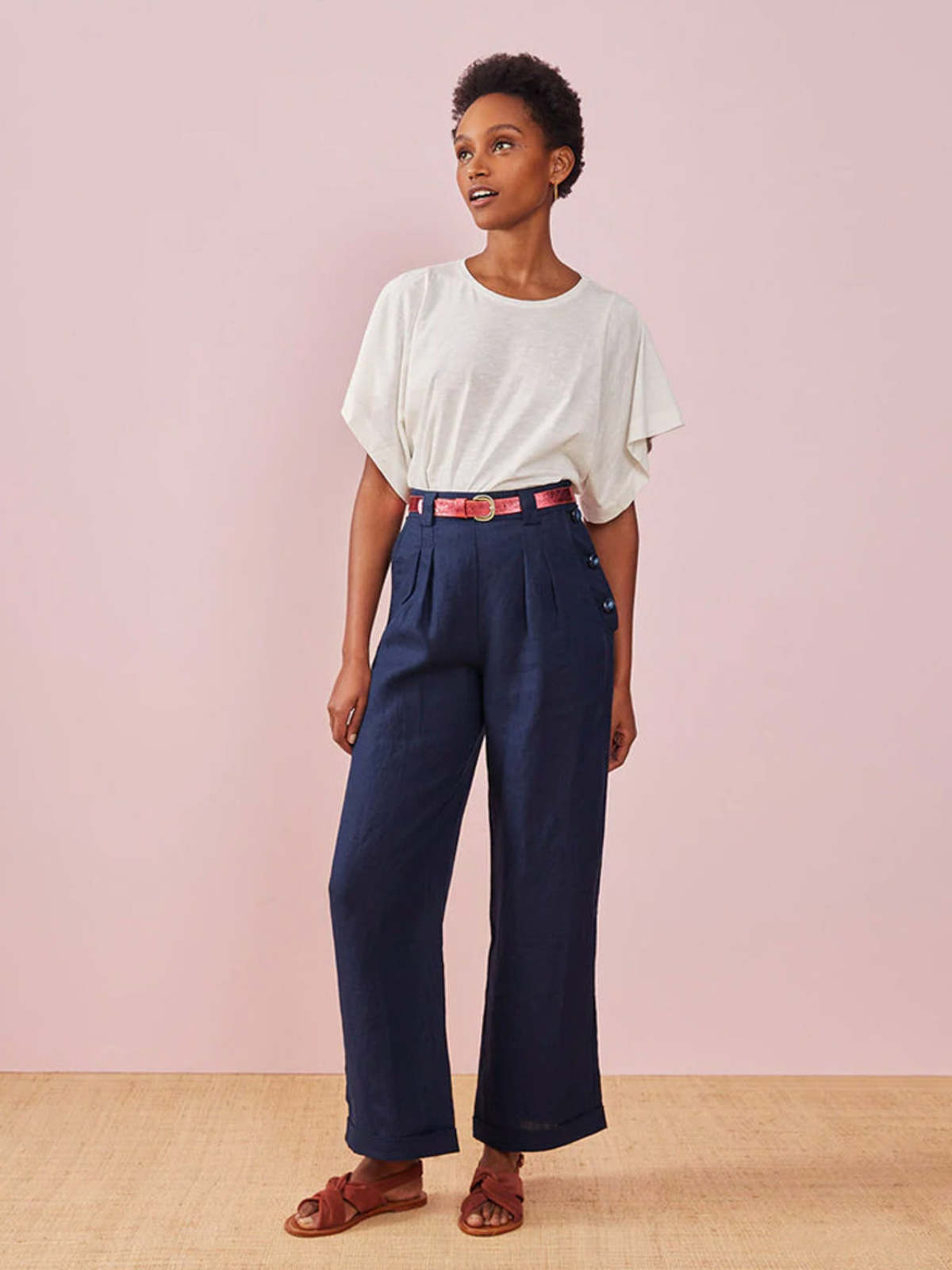 Des Petits Haus Takumi Trouser - Marine - Image 5 of 6