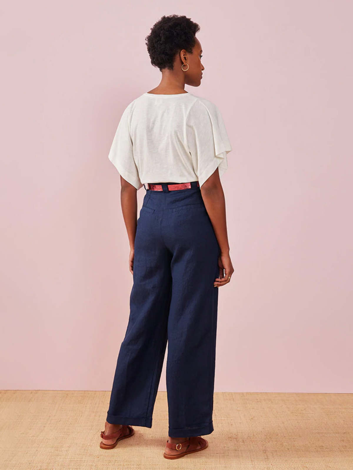 Des Petits Haus Takumi Trouser - Marine - Image 6 of 6