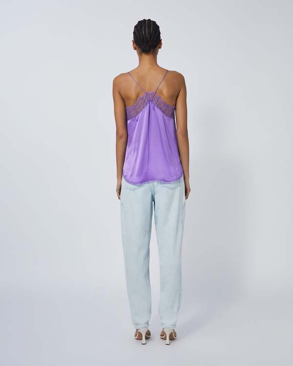 BERWYN SILK AND LACE CAMISOLE TOP サイズ34 IRO Paris Berwyn Silk Camisole | Beige | T. Boutique