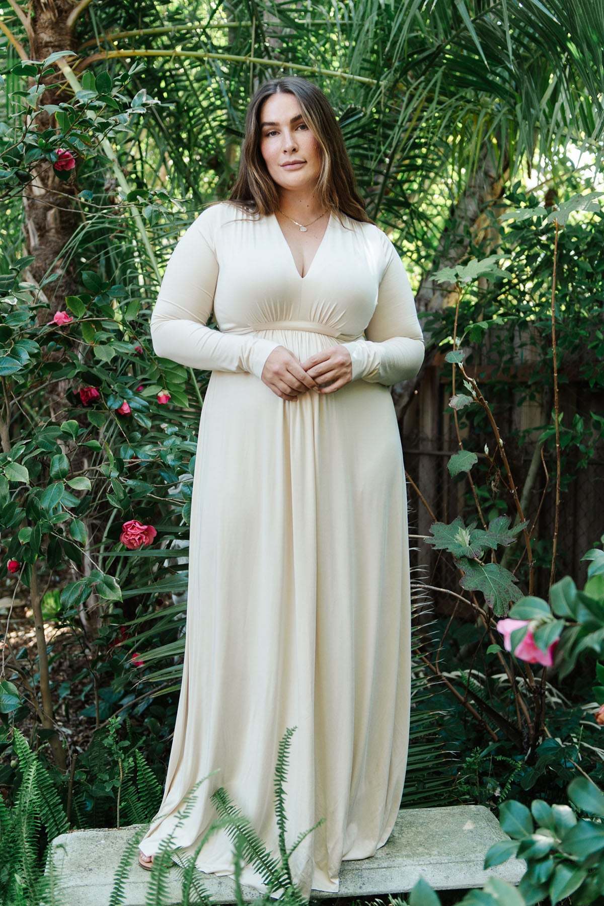 Rachel Pally Long Sleeve Full Length Caftan - Cream
