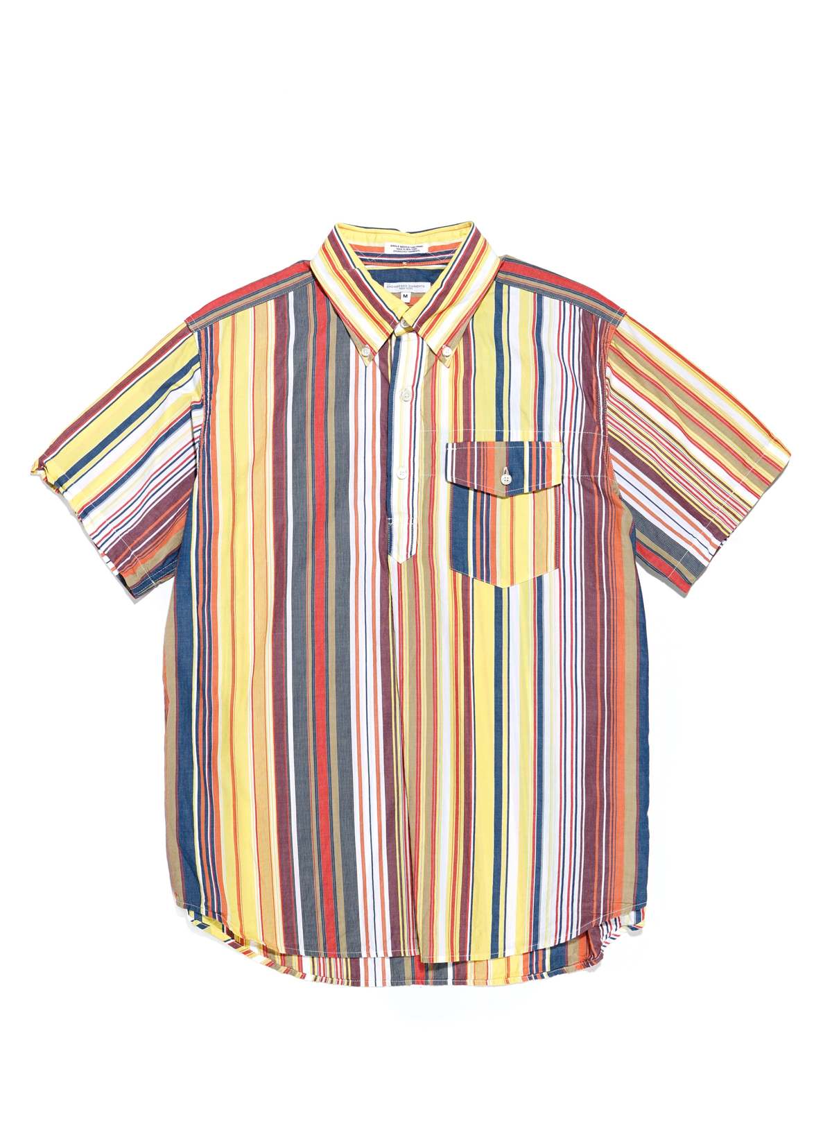 Engineered Garments Cotton Popover BD Shirt - Bright Multi Color