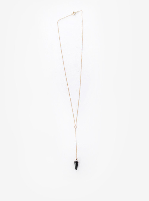 Gem & Blue Mini Lariat Onyx Necklace Gem & Blue Mini Lariat Onyx Necklace